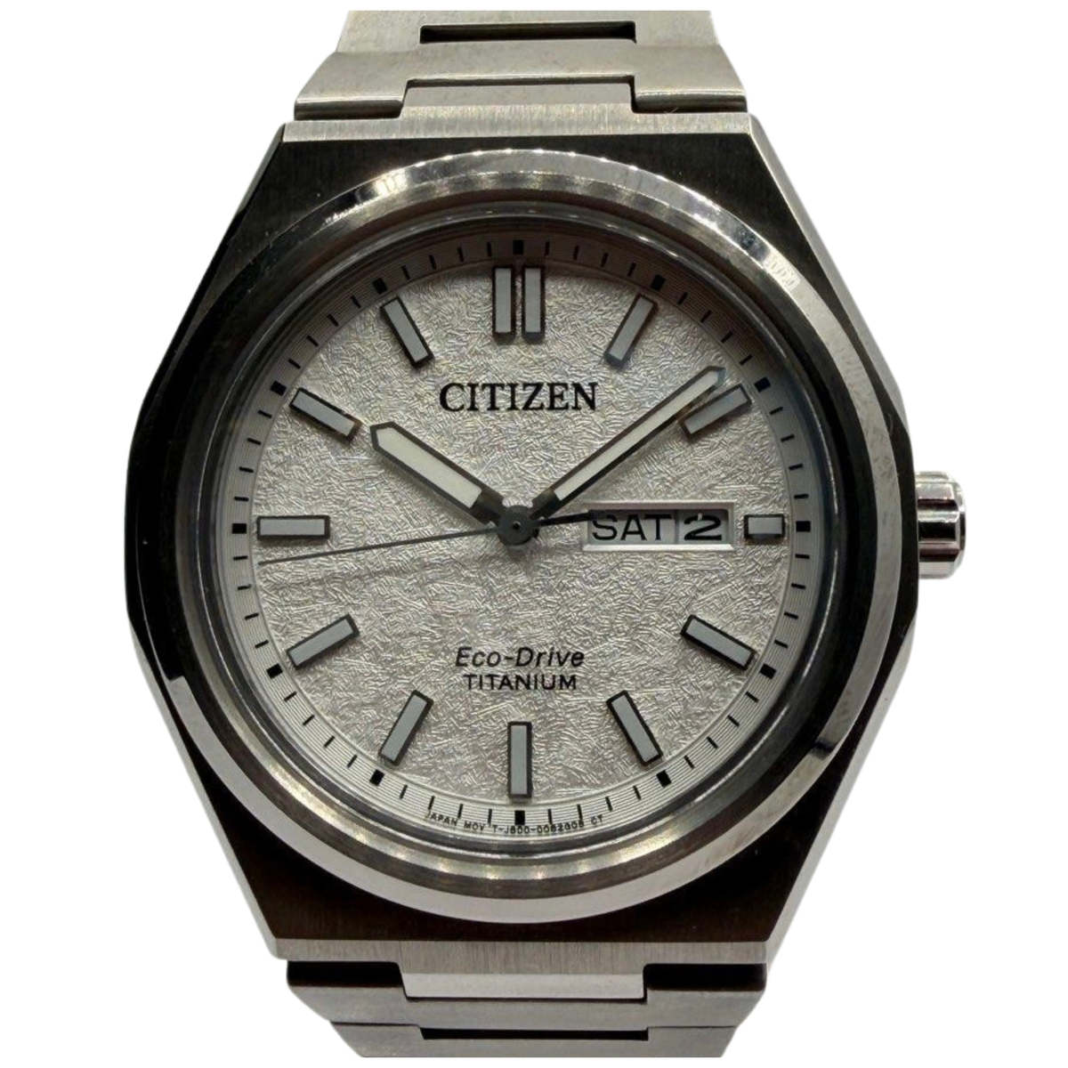 Citizen Zenshin Titanium 39mm Eco-Drive Textured White Dial Watch