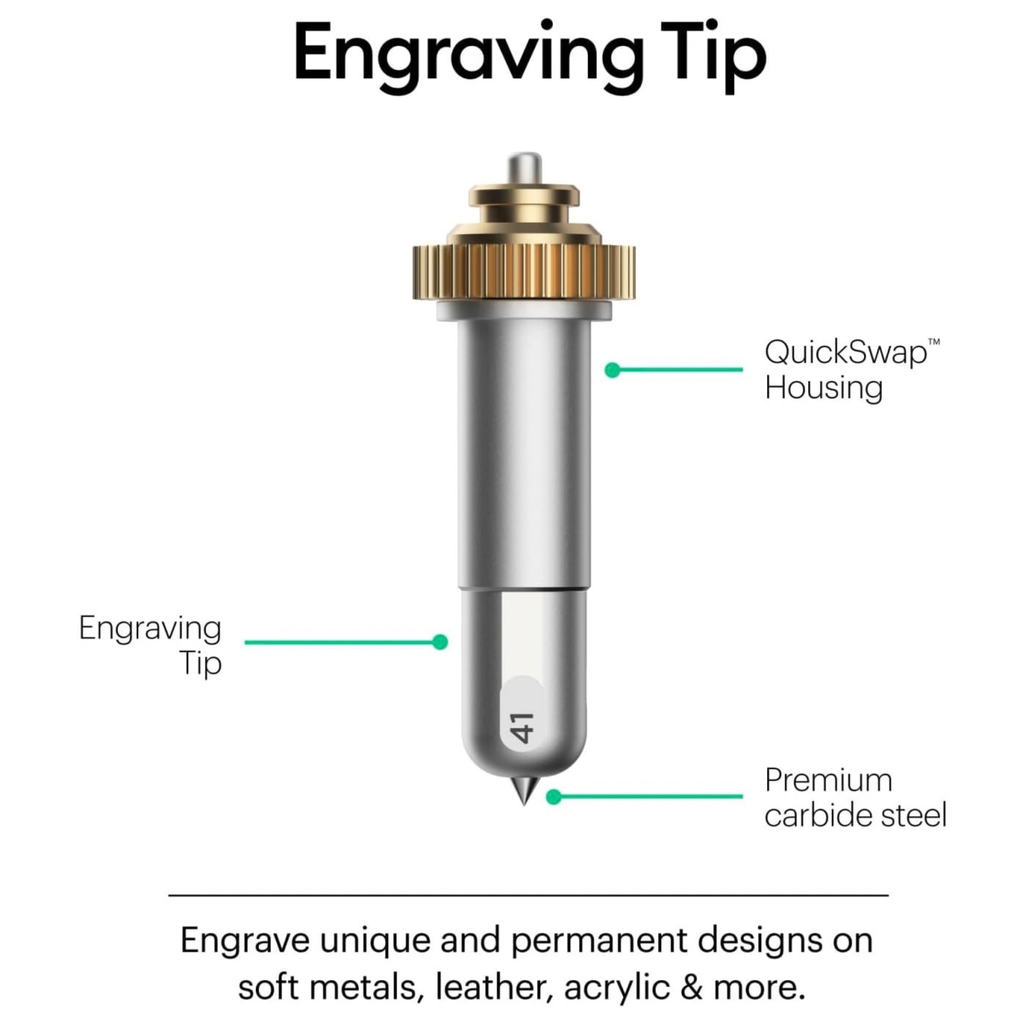 Cricut 2006978 Engraving Tip with Housing, Silver