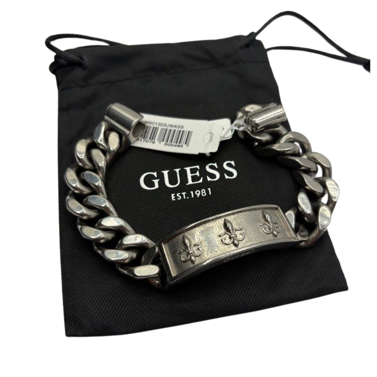 GUESS Knight Flower Men's Stainless Steel Bracelet