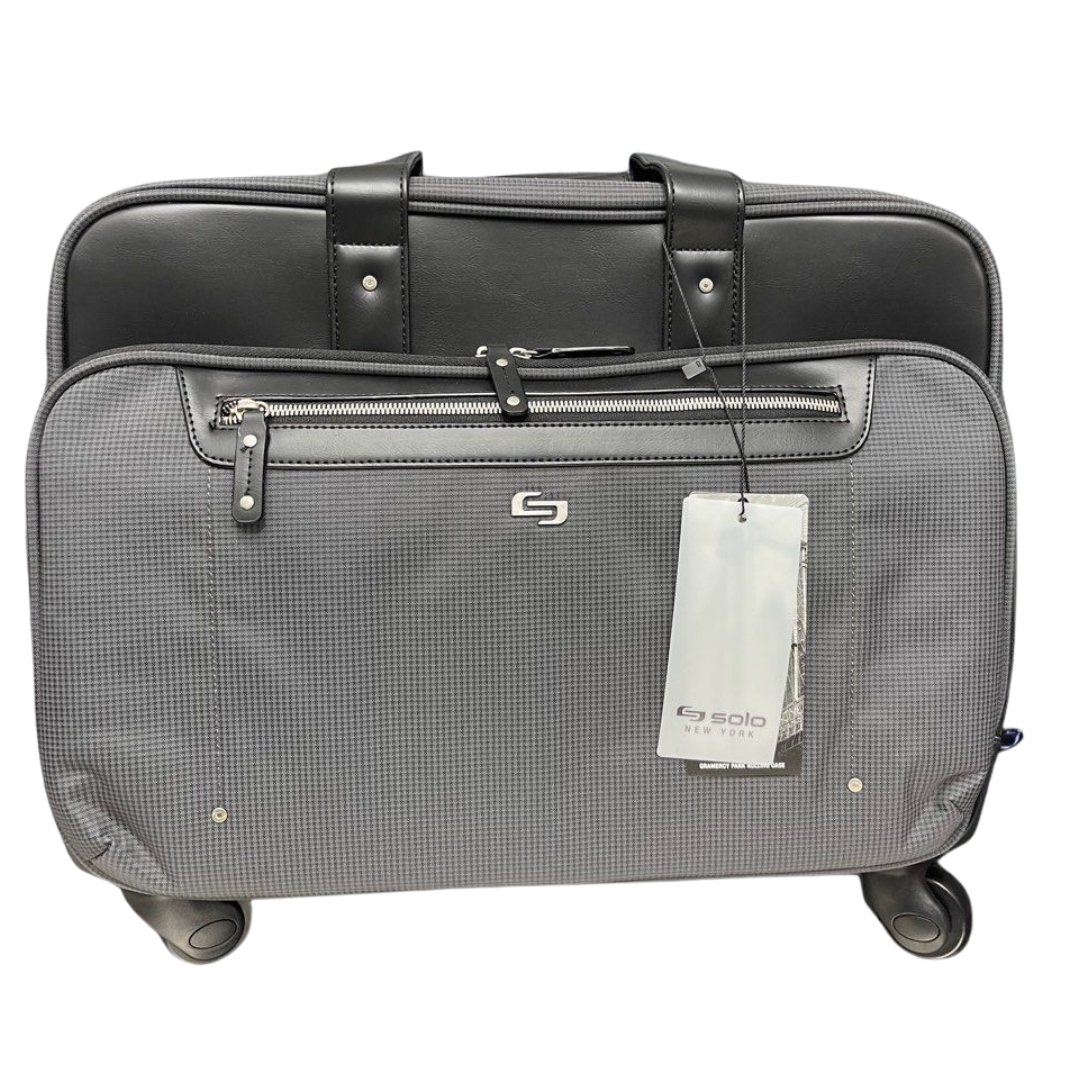 Solo New York Gramercy Rolling Laptop Bag. 4 Wheel Rolling Briefcase f Cash Converters