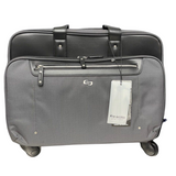 Solo New York Gramercy Rolling Laptop Bag. 4 Wheel Rolling Briefcase for Women and Men. Fits Up to 15.6 Inch Laptop - Grey