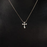 Tiffany & co.small Cross Pendant Necklace Elsa Peretti Sterling 925 Silver