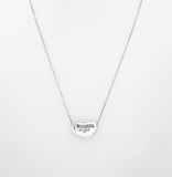 Tiffany & Co Elsa Peretti Bean Design 925 Silver Pendant Necklace