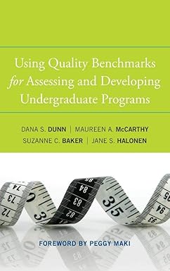 Using Quality Benchmarks for Assessing and Developing Undergraduate Programs Hardcover Main image