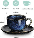 VICRAYS CUP WITH SAUCER SET OF 4 STARRY BLUE