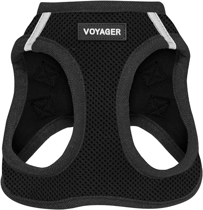 Voyager Step-In Air Dog Harness - All Weather Mesh Step in Vest Harness for Small and Medium Dogs by Best Pet Supplies - Black, M Main image