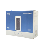 Ring Spotlight Cam Pro, Plug-In, Home or business security, Retinal 4K Video, Color Night Vision and Two-Way Talk with Audio+, White