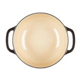 Lodge EC6D18 Enameled Cast Iron Dutch Oven, Midnight Chrome, 6 Quart