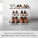 YAMAZAKI home 2480 Tower Shoe Rack, Wide, White