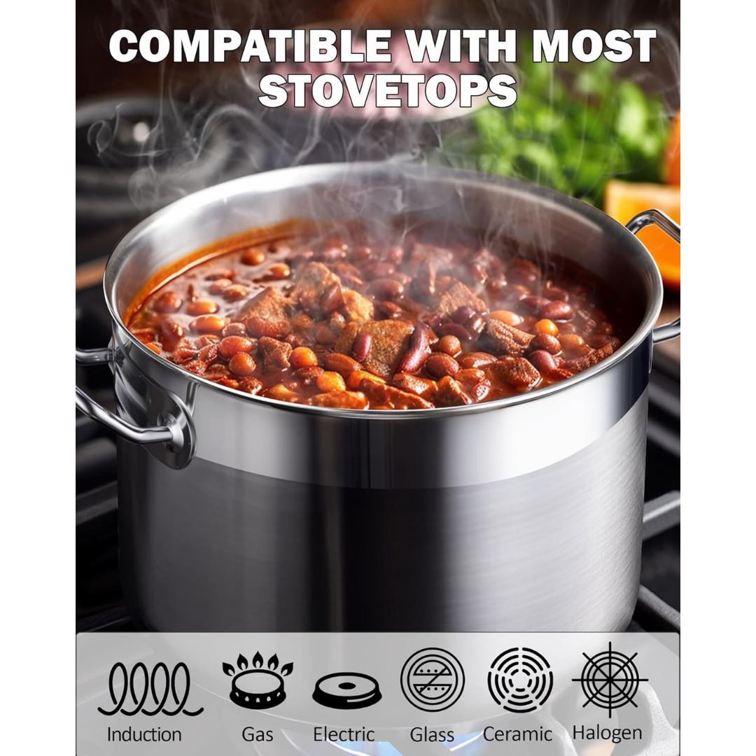 Cooks Standard Stockpots Stainless Steel, 20 Quart Professional Grade Stock Pot with Lid, Silver Secondary image