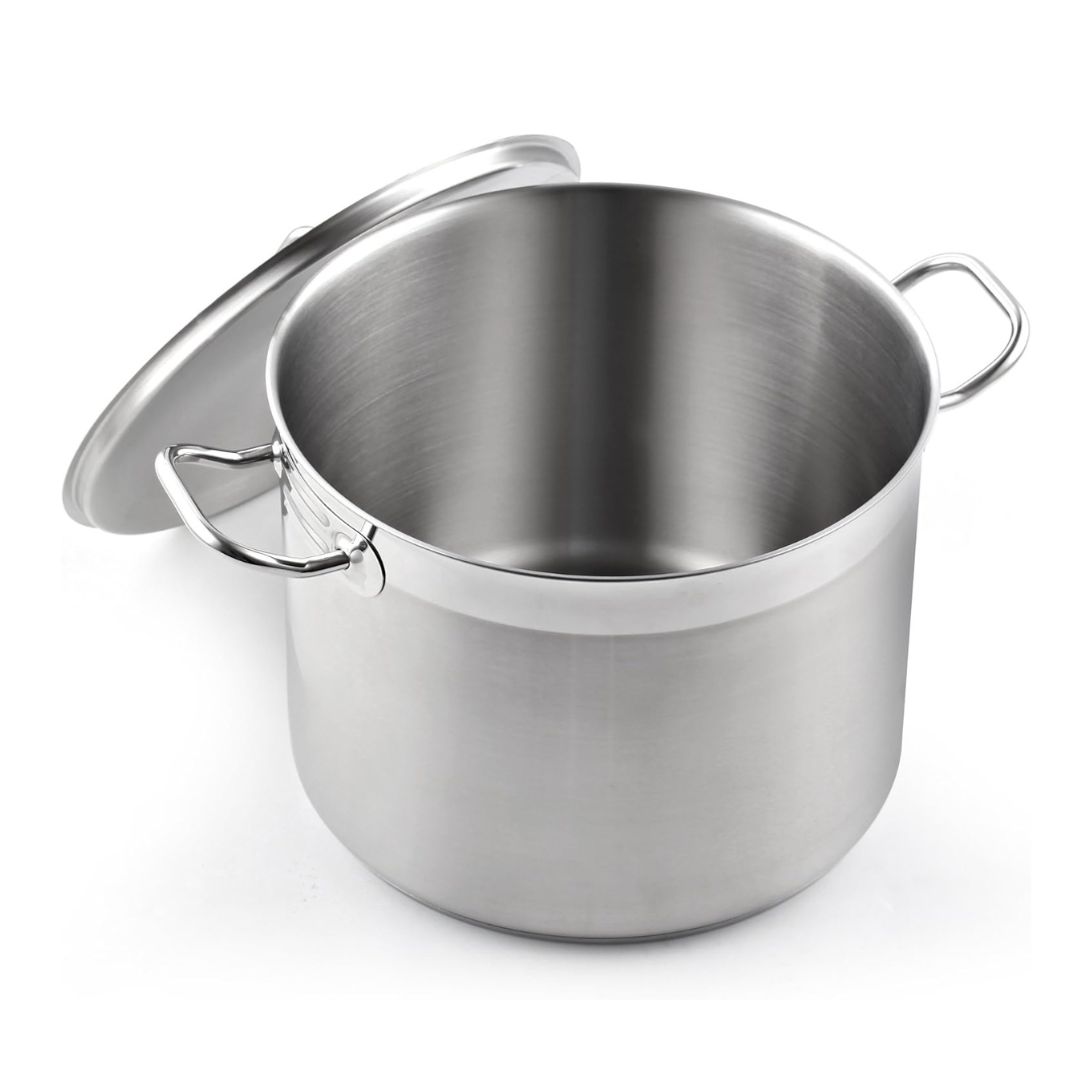 Cooks Standard Stockpots Stainless Steel, 20 Quart Professional Grade Stock Pot with Lid, Silver