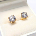 14KYG Lab Grown Diamond Earrngs LD2=3.0cts E-F VS1