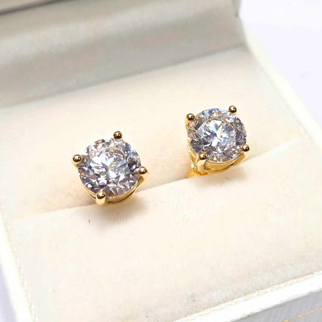 14KYG Lab Grown Diamond Earrngs LD2=3.0cts E-F VS1