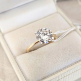 14KYG Ladies Lab Grown Diamond Ring LD1=2.16cts E-F VS1