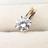 14KYG Lab Grown Diamond Pendant LD1=1.36cts E-F VS1