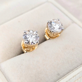 14KYG Lab Grown Diamond Earrings LD2=2.11cts E-F VS1