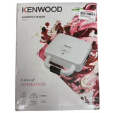 Kenwood Sandwich Maker with Waffle Plate and Grill Plate SMP84.C0WH, White