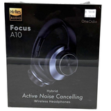 OneOdio Focus A10 - Hybrid Active Noise Cancelling Headphones, Wireless Over-Ear Headphones with 62H Playtime, Fast Charging, Hi-Res Audio, Clear Calls, Bluetooth & Wired Mode for Travel Work