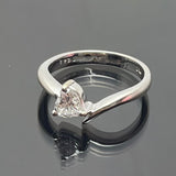 750WG Heart Shape Diamond D1=0.545cts Lady Ring