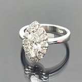 750WG Marquise Diamond D-1cts/D12 Lady Ring