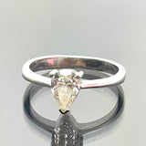 750WG Pear Shape Diamond D1=0.545ct Lady Ring