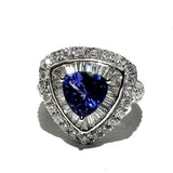 18KWG Tanzanite=2.2cts ,Diamond D=1.7cts Ring