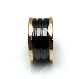 Bvlgari 750 Rose Gold Tri-band Onyx Ring