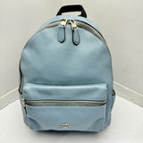 Coach Leather Blue Backpack