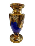 Bohemian Enamel Blue Glass Vase