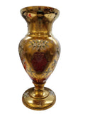 Bohemian Enamel Red Vase