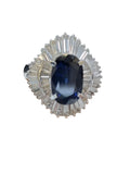 Blue Sapphire Diamond Ring