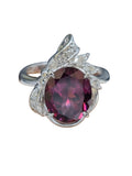 Rhodolite Garnet Diamond Ring