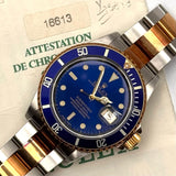 Rolex Submariner Date 16613 Half Gold Half Gold Watch