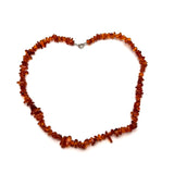 Amber Pebble Beads Necklace , Length 43cm