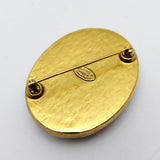 Chanel CC Brooch Golden white