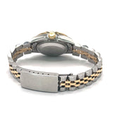 Rolex 69173 Datejust Half Gold, Diamond Bezel Watch, 26mm