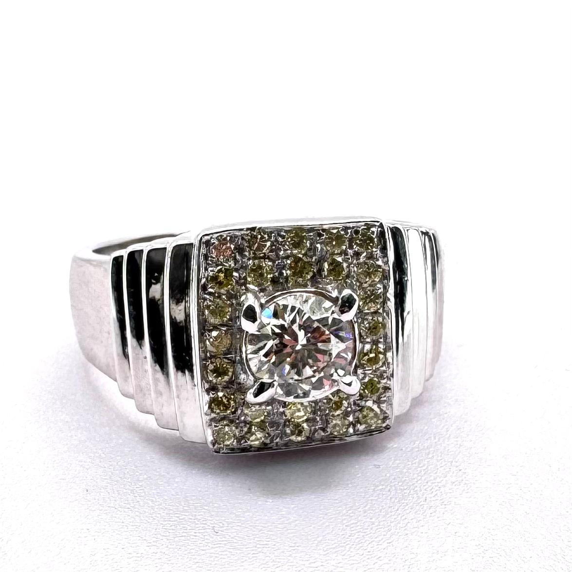 18KWG Diamond, Appx D1=0.7cts Men RIng