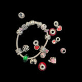 Pandora Bracelet with assorted Charms 925 Silver