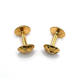 Louis Vuitton Gold Monogram Flower Cufflinks With Pouch