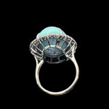 Turquoise Diamond Lady's Ring Pt950