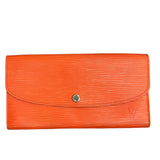 Louis Vuitton Emilie wallet in orange epi leather