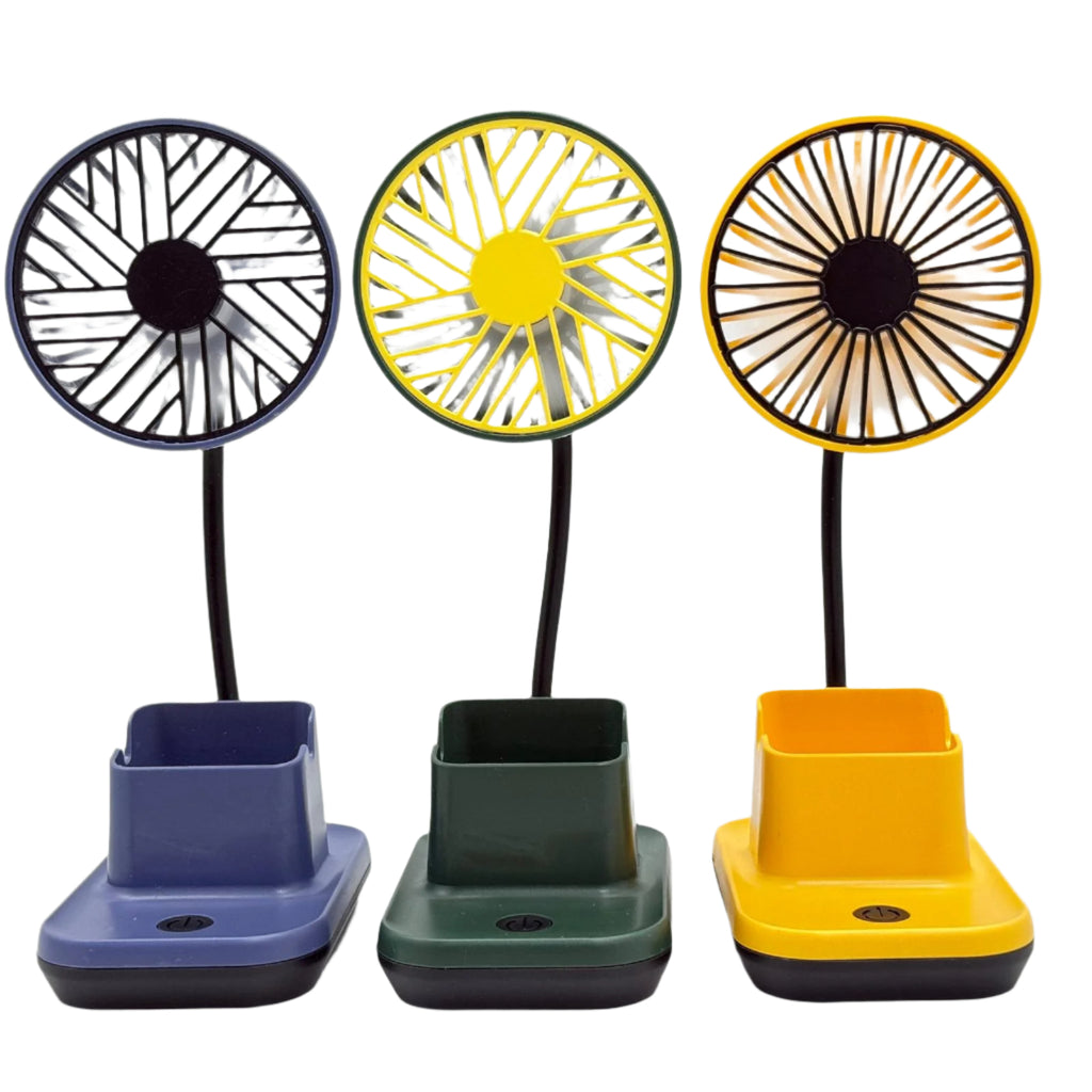 USB Desktop Fan With Gadget Holder
