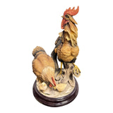 Roma Collection Resin Rooster WIth Hen ,Height 45cm
