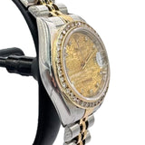 Rolex 69173 Half Gold Automatic Diamond Bezel Watch, 26mm