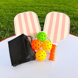 Pickleball Paddles Wood PP 2Pcs Pickleball Racquet and 4 balls