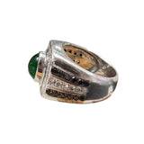 750WG Diamond and Black Diamond Jade (A) Ring