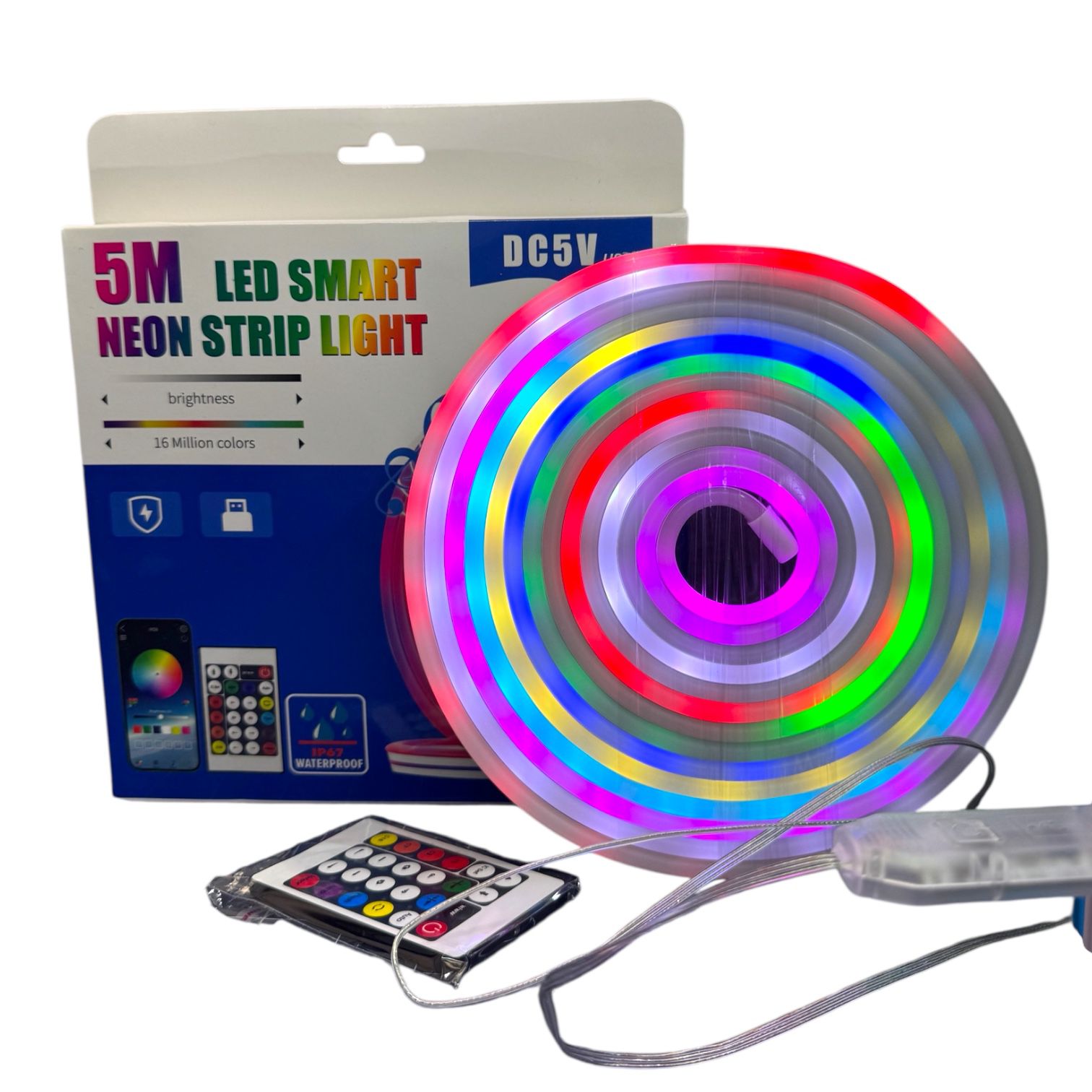 Led Smart Neon Strip Light 5M W/ Remote Main image