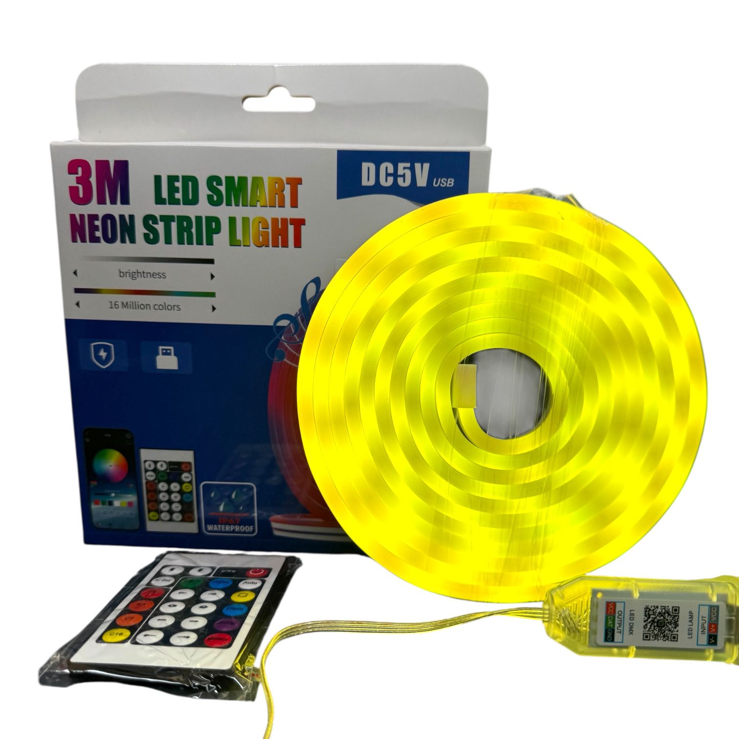 Led Smart Neon Strip Light 3M W/ Remote Main image
