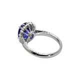 PT900 Tanzanite=4.54ct Diamond=0.68ct w/Cert