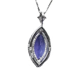 PT900 850 Tanzanite=2.70ct, Diamond=0.33ct w/Cert, Chain Length 45cm